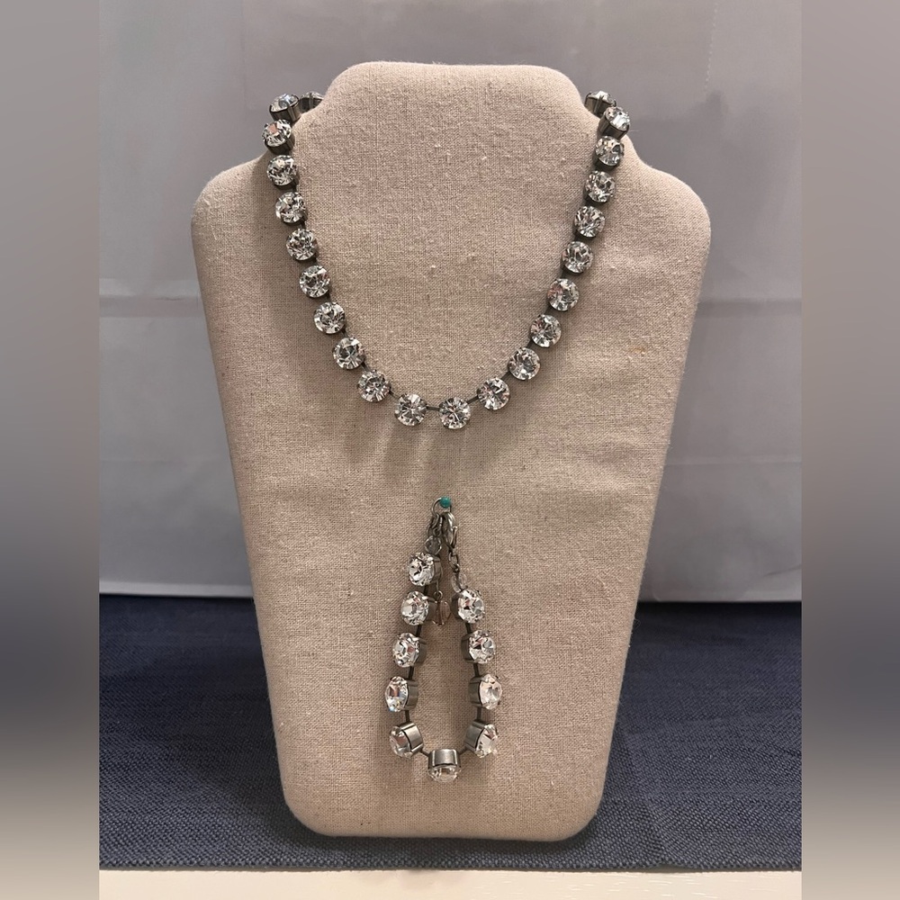 Sabika Fashion Jewelry - Clear Crystal Manhattan choker and bracelet